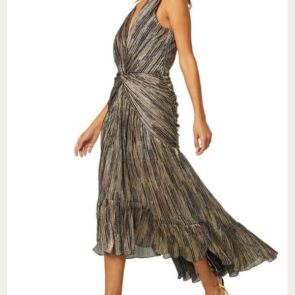 Anthropologie Misa Los Angeles metallic high low dress - Picture 2 of 9